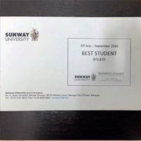 大田 裕介さん（サンウェイ大学）Best Student