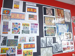 美術の生徒用作品