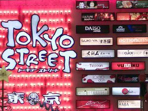 日本のお店がたくさんあります。