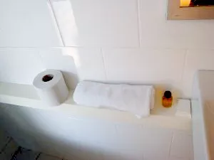部屋Bタイプはトイレットペーパー・石鹸・シャンプー・バスマット付