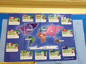 英語補修クラス教室内