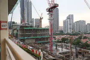 建設中新キャンパス(2022年8月)