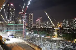 建設中新キャンパス(2022年8月)