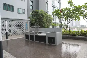 寮内BBQ場