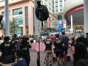 香港のスーパースターの番組収録